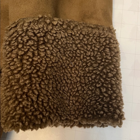 L.L. BEAN VINTAGE BROWN SHEARLING TEDDY MIDI LENGTH BUTTON FRONT COAT M - Picture 16 of 16